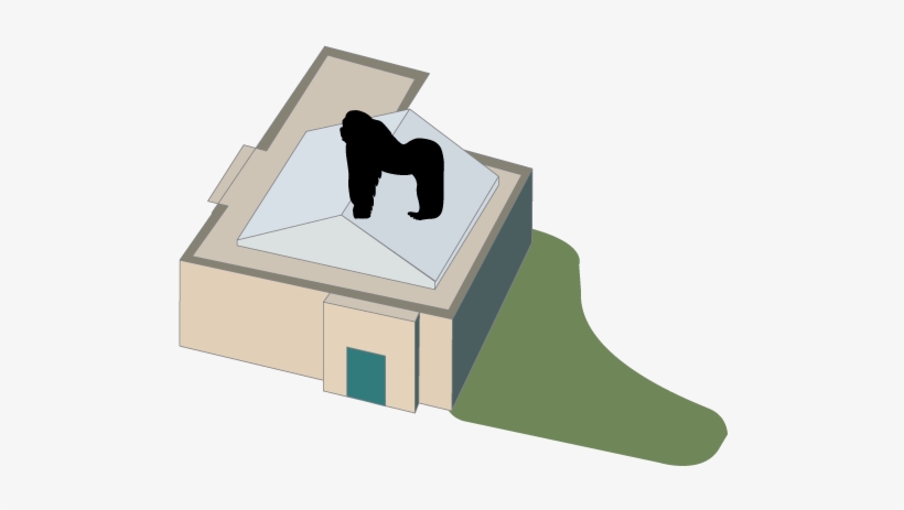 Gorilla House - Illustration, transparent png download