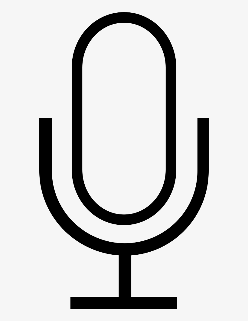 Ios Mic Outline Comments Microphone Outline Png Transparent PNG