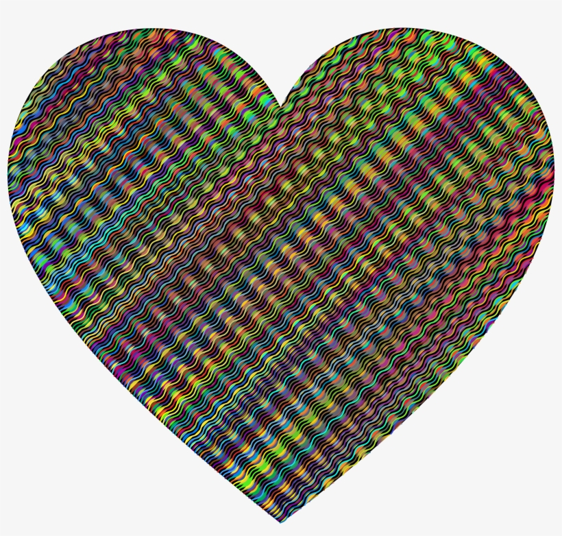 This Free Icons Png Design Of Prismatic Wavy Heart, transparent png download