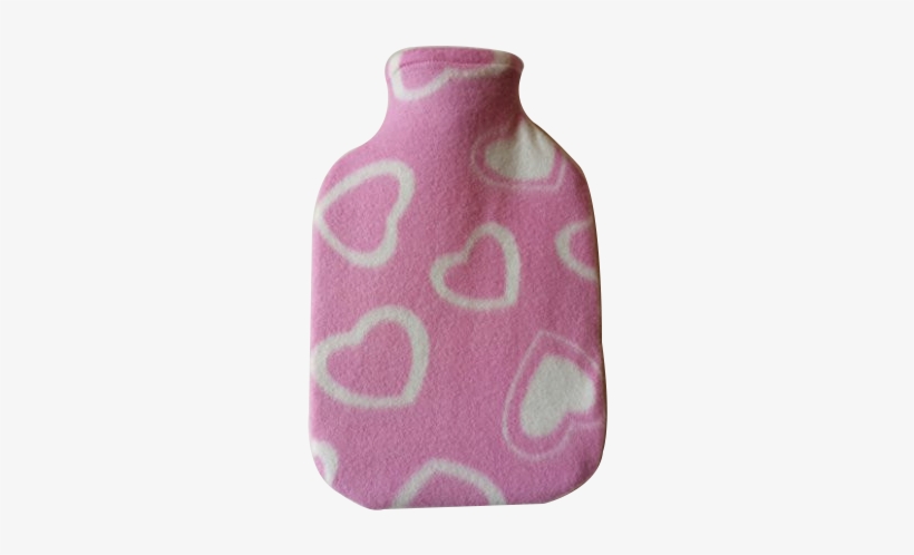 Warm Tradition Pink Hearts Fleece Hot Water Bottle - Warm Tradition Pink Hearts Fleece Covered Hot Water, transparent png download