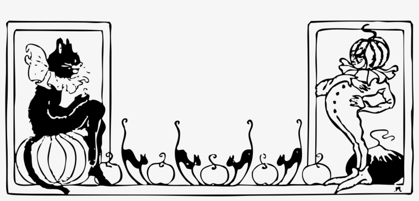 This Free Icons Png Design Of Black Cat & Pumpkin, transparent png download