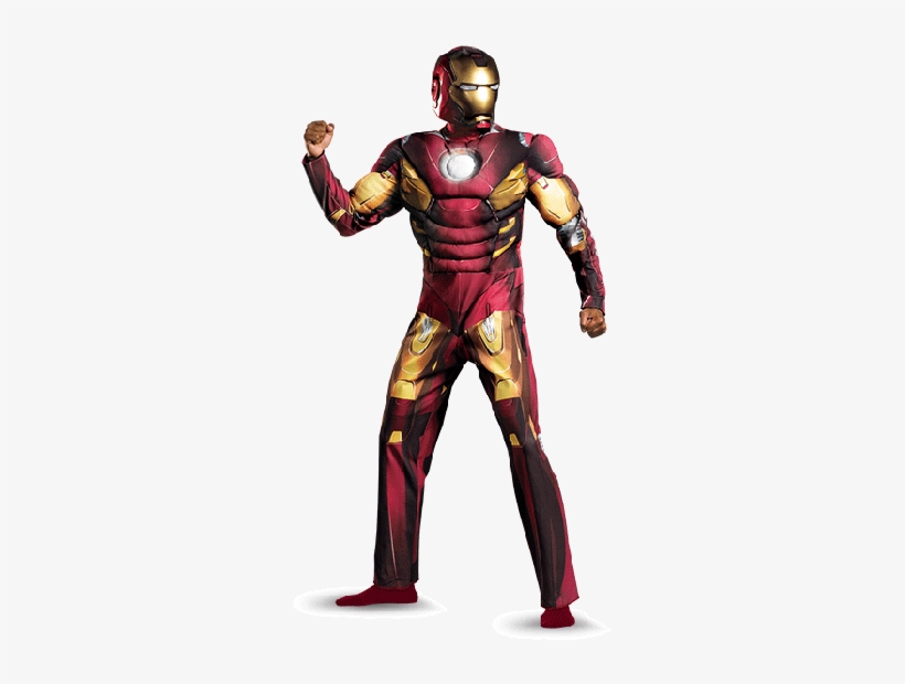 Iron Man Classic Mens Muscle Costume The Avengers - Party Halloween Costumes Marvel, transparent png download