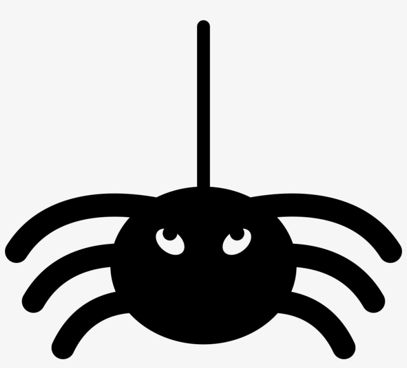 Halloween Spider Hanging From Thread Comments - Icono Araña, transparent png download