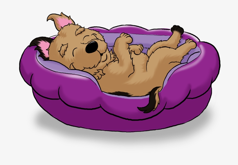 Bed Clipart Dog - Dog In Dog Bed Clipart, transparent png download