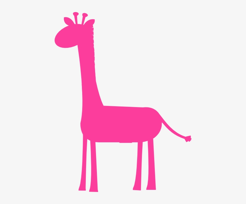Clipart Giraffe Baby Girl - Baby Giraffe Vector Silhouette, transparent png download