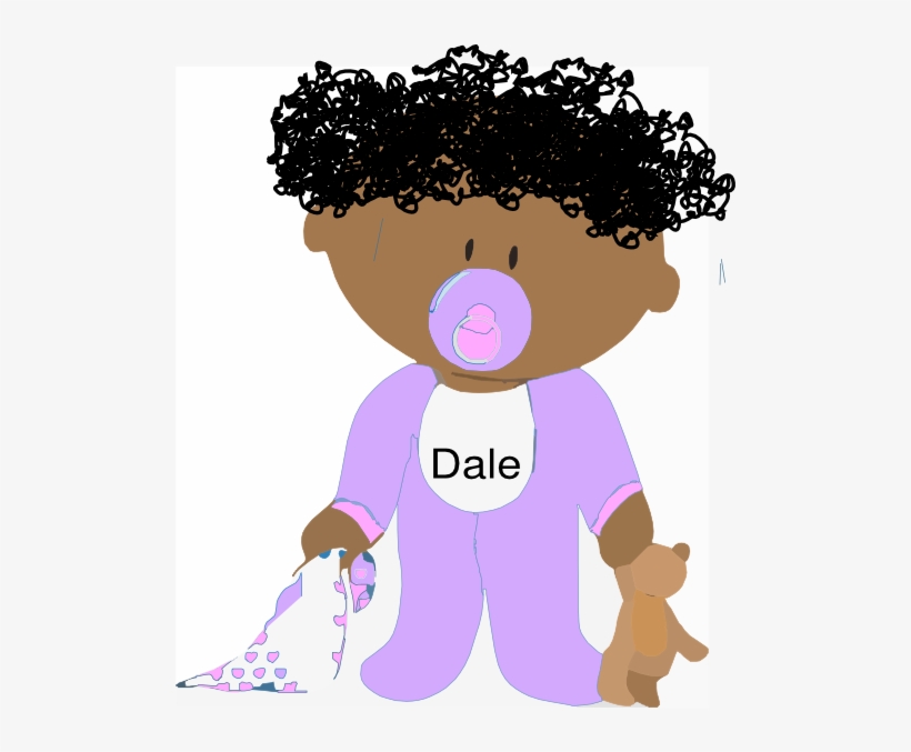 Baby Girl Dale - Baby With Curly Hair Clipart, transparent png download