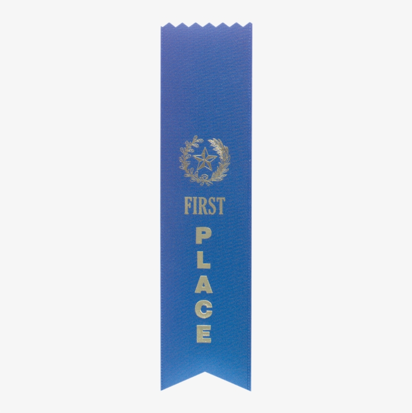 1st Place Blue 2"x8" Pinked Top Ribbon, transparent png download