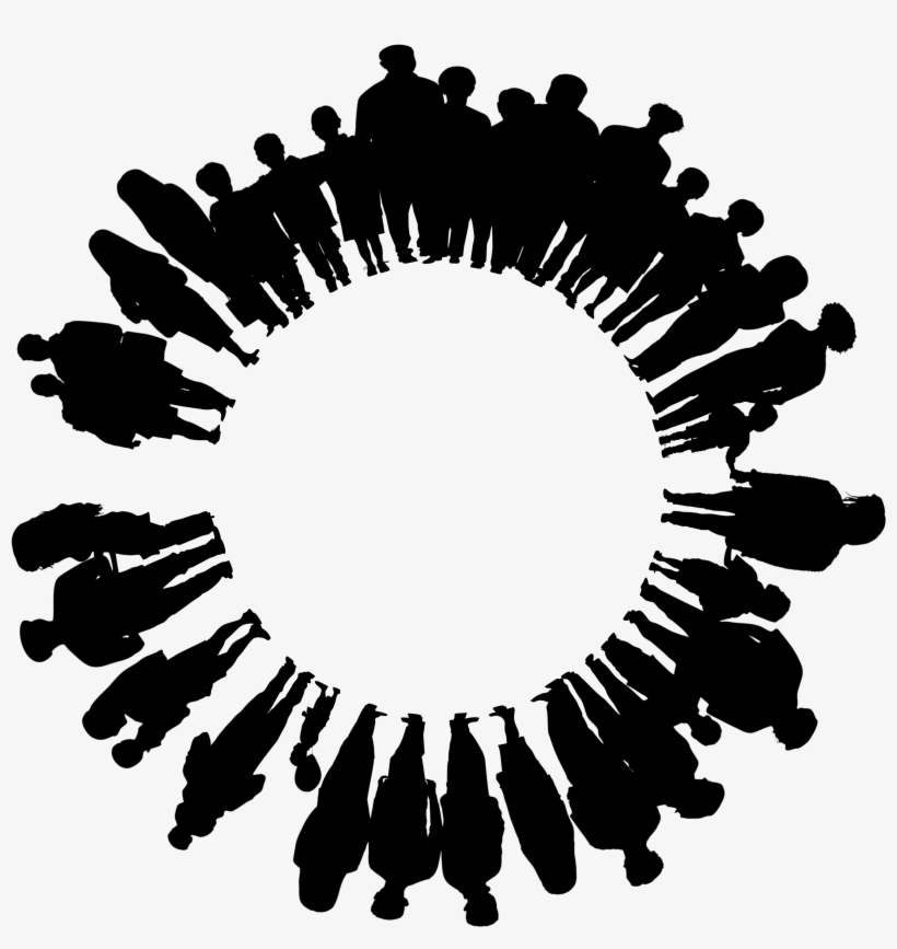 Silhouettes Of People In A Circle - World Population Day 2018 Theme, transparent png download