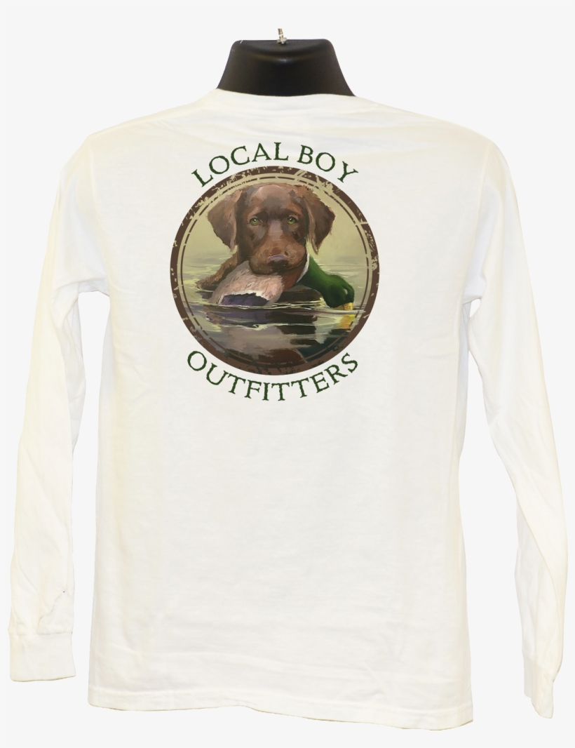 Chocolate Lab Long Sleeve T-shirt - Long-sleeved T-shirt, transparent png download