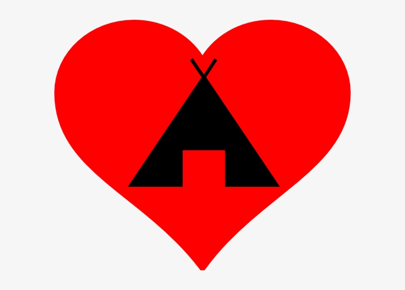 How To Set Use Tent Heart Svg Vector - Clip Art, transparent png download