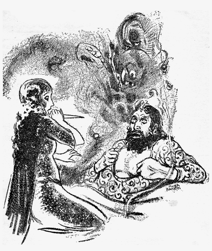 Weirdtalesv24n3pg274 People Of The Black Circle - Conan Hugh Rankin, transparent png download