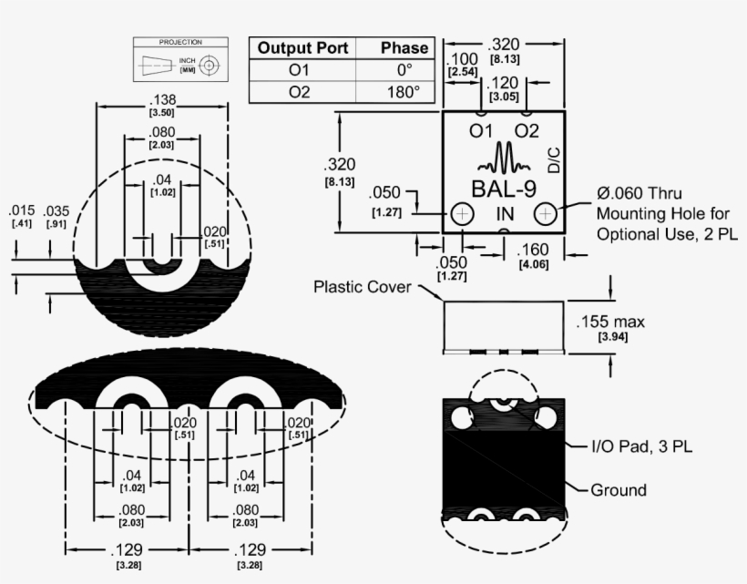 Bal-0009smg Balun Package Diagram - Package Diagram, transparent png download