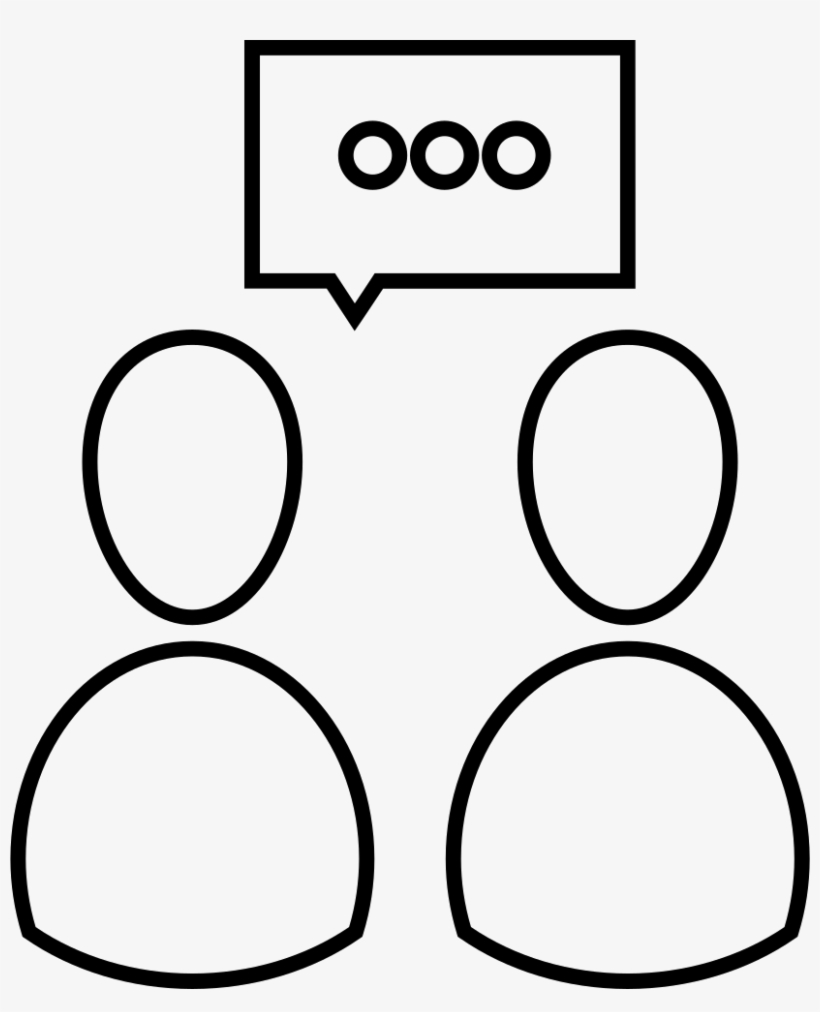 People Speaking Outline Symbol Inside A Circle Comments - People Speaking Logo Png, transparent png download