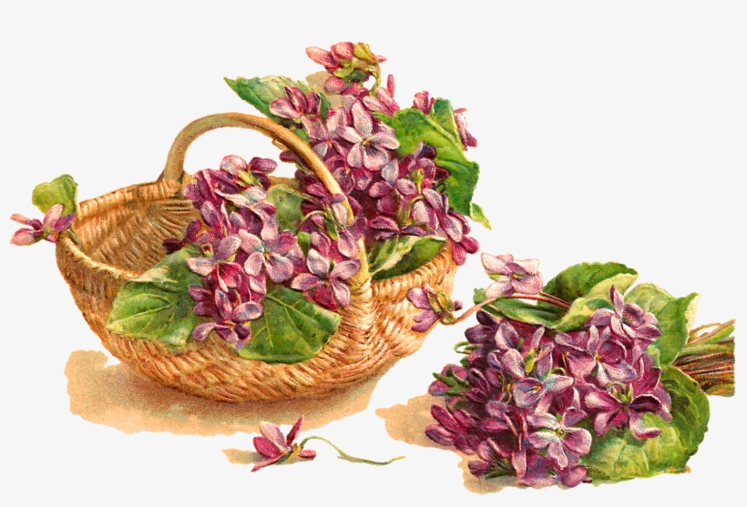 Flower Violet Basket Download Image - Artificial Flower, transparent png download