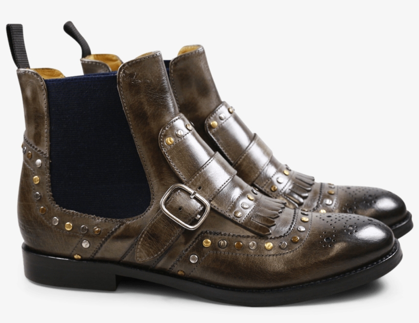 Ankle Boots Amelie 53 Stone Rivets Elastic Navy - Melvin Et Hamilton Amelie 53, transparent png download