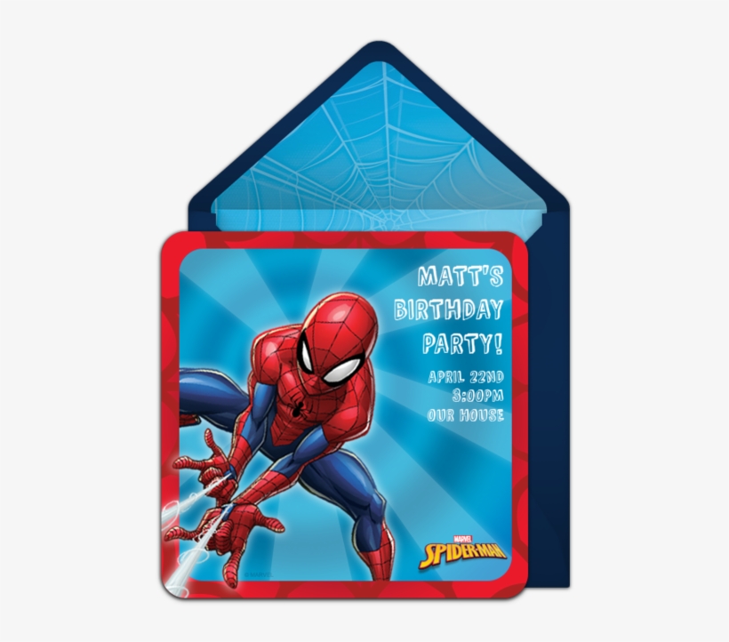 Spider-man Classic Online Invitation - Spider-man, transparent png download