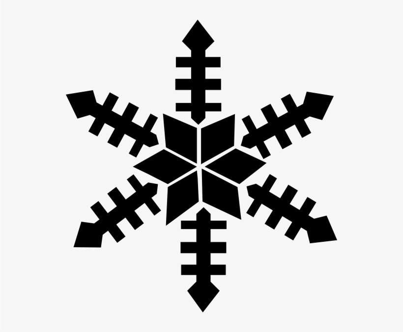 Black Snowflake 6 Point Svg Clip Arts 552 X 597 Px, transparent png download