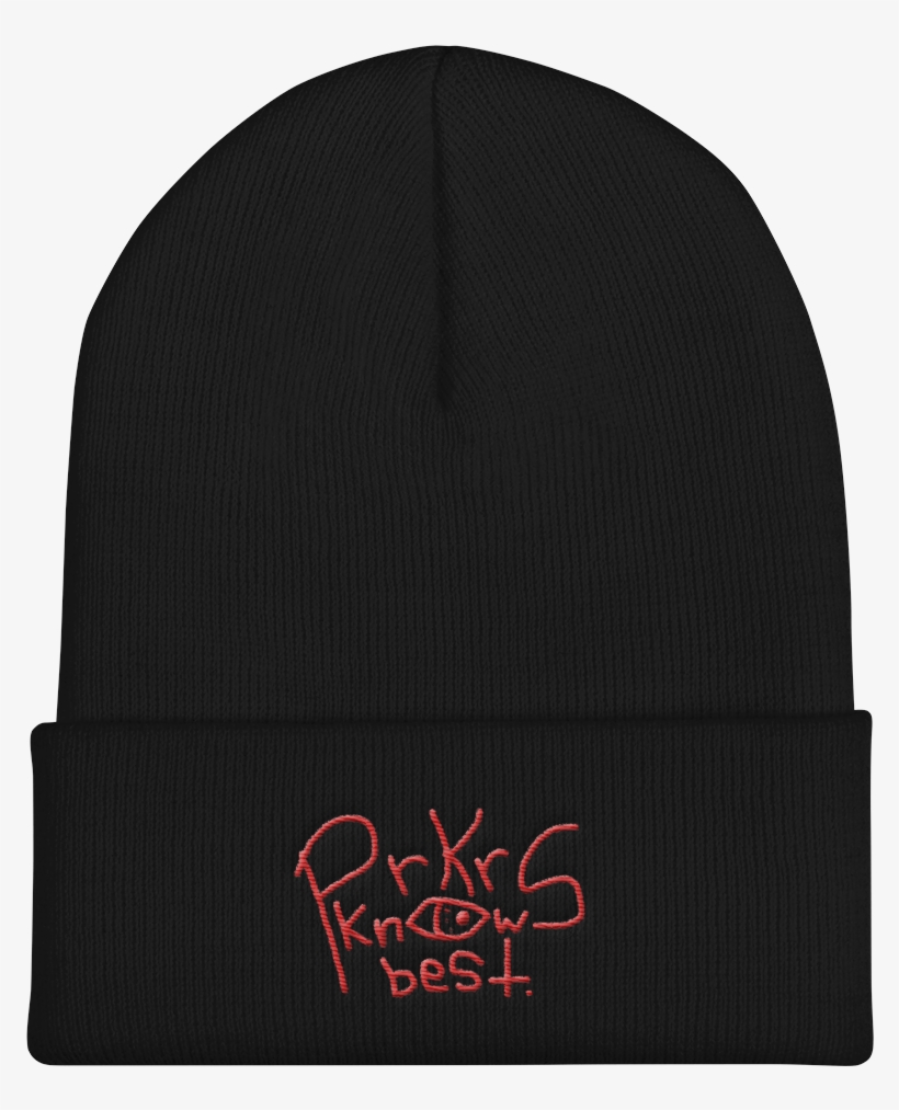 Image Of 'prkr Knows Best' Scribble Beanie - Jpeg, transparent png download