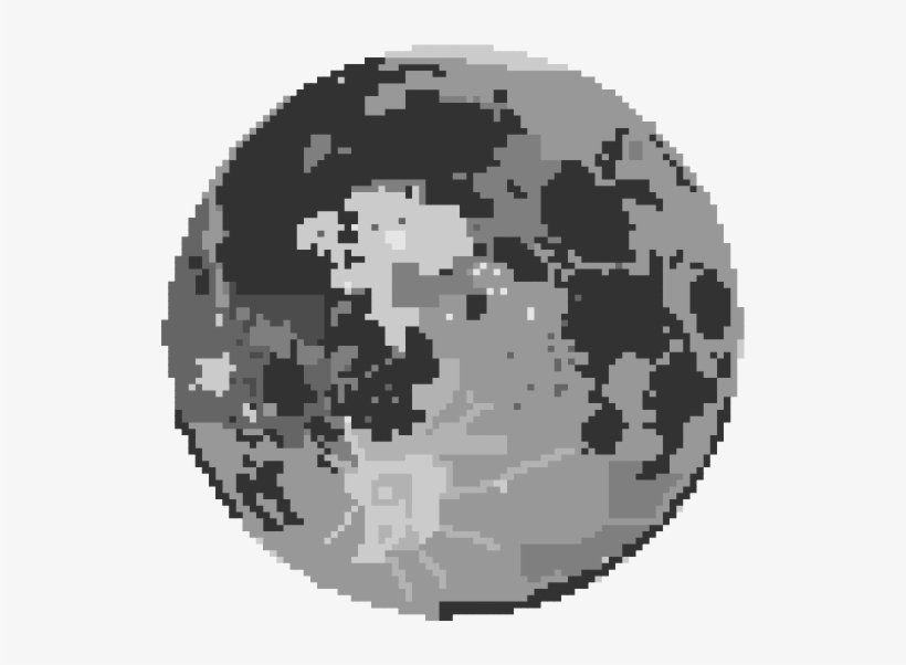 Download Pixel Moon, Digital, Artwork - Art - HD Transparent PNG - NicePNG.com