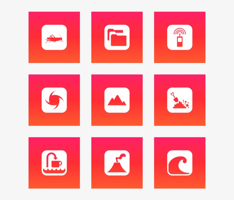 Ocha Inv Icon In Style Flat Square White On Ios Orange - Vector Graphics, transparent png download