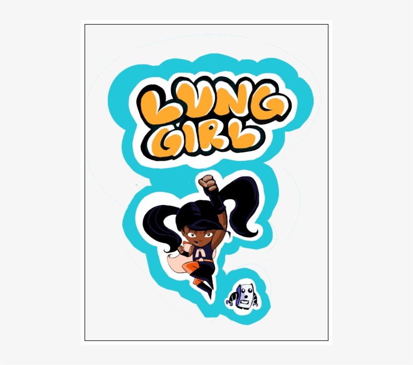 Lung Girl 2 Shirt Design - Lung Girl, transparent png download