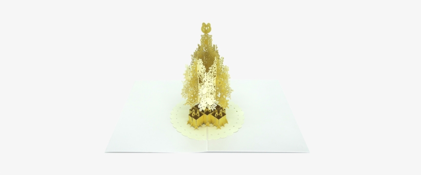 This Beautiful Paper Love Magical Golden Christmas - Christmas Tree, transparent png download