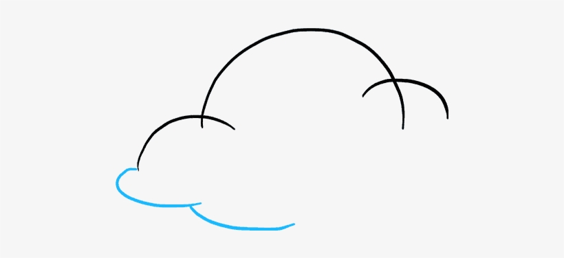 How To Draw Clouds - Line Art, transparent png download