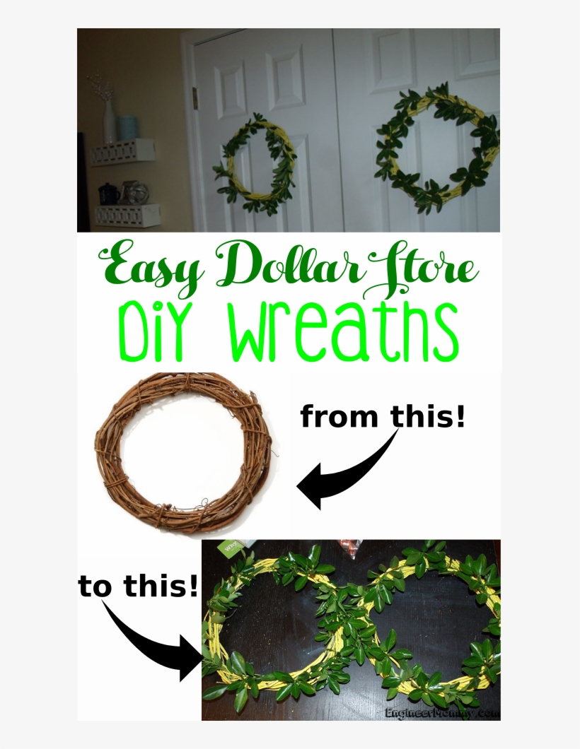 Easy Spring-themed Dollar Store Wreaths - Darice Floral Design Wreath Grapevine Natural 12in., transparent png download
