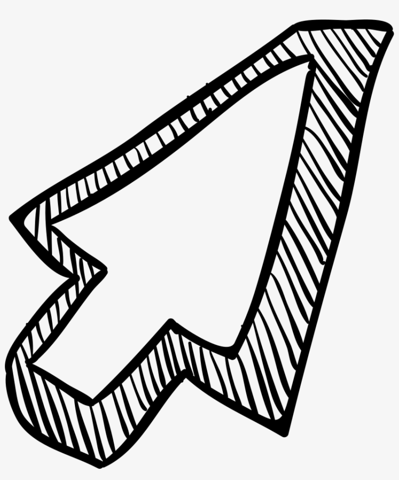 Pointer Arrow Sketch - Pointer Sketch Png, transparent png download