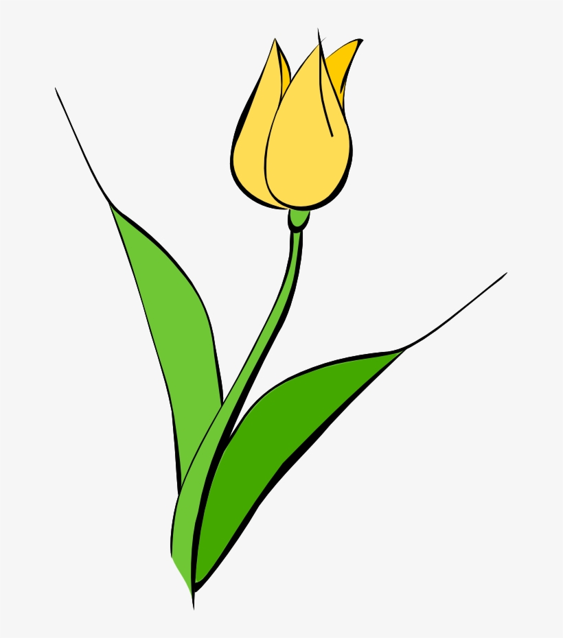 Daisy In The Rain Clipart - Pink Tulip Clip Art, transparent png download