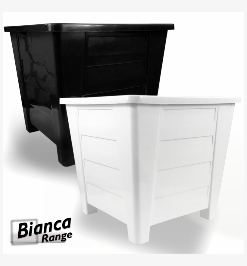 Bianca Square Planter 28cm Black Planter Plant Flower - Herb Pot, transparent png download