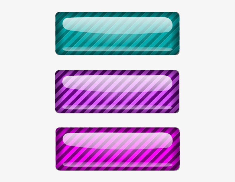 Striped Glossy Buttons Png Clip Arts - Glossy Button In Android, transparent png download