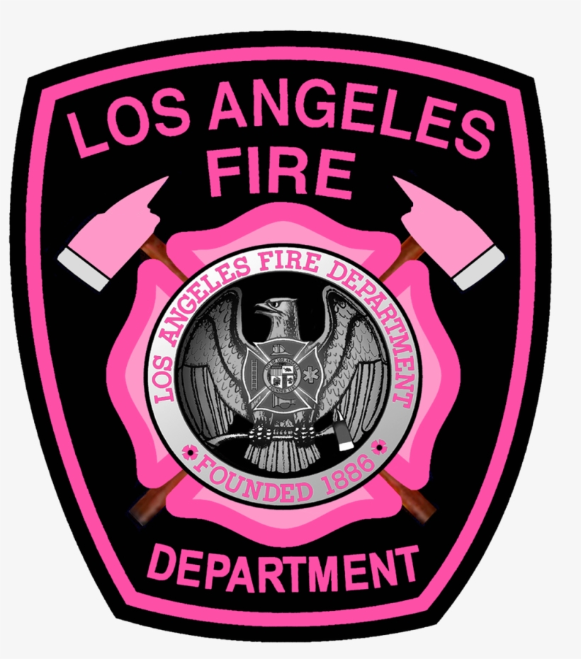 A Pink Version Of The Los Angeles Fire Department Shoulder - Los Angeles Fire Department, transparent png download