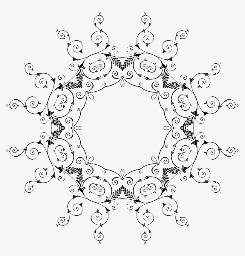 Elegant Border Line Png Download - Png Moldura Elegante Preta, transparent png download