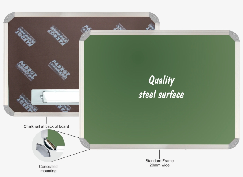 Magnetic Chalk Board Aluminium Frame - Parrot Products Parrot Chalk Board - Non Magnetic 1000, transparent png download