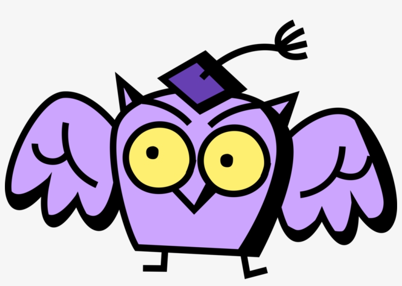 Vector Illustration Of Wise Education Owl With Graduate, transparent png download