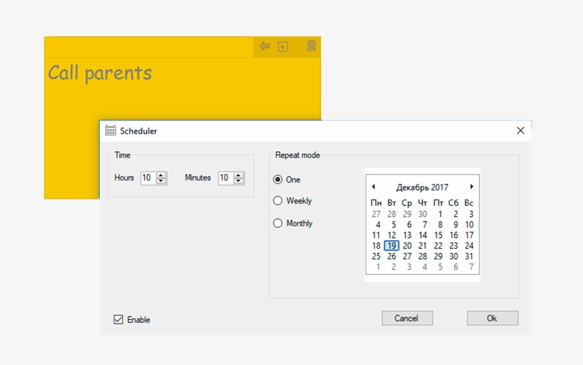 Colored Sticky Notes Scheduler - Windows 7 Uhr, transparent png download