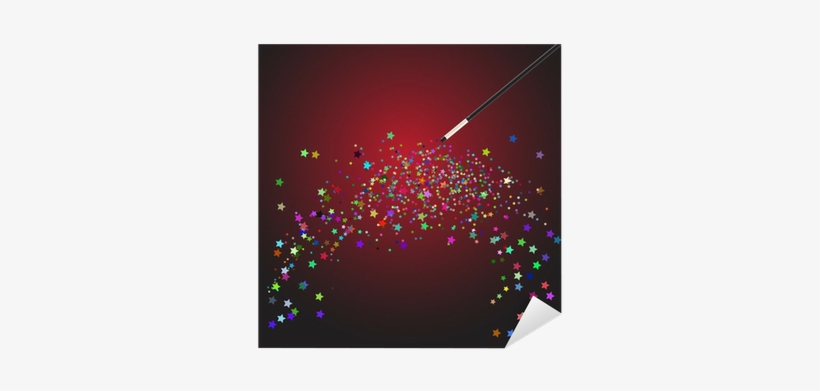 Vinilo Pixerstick Varita Mágica Con Estrellas • Pixers® - Magic Wand Clip Art, transparent png download