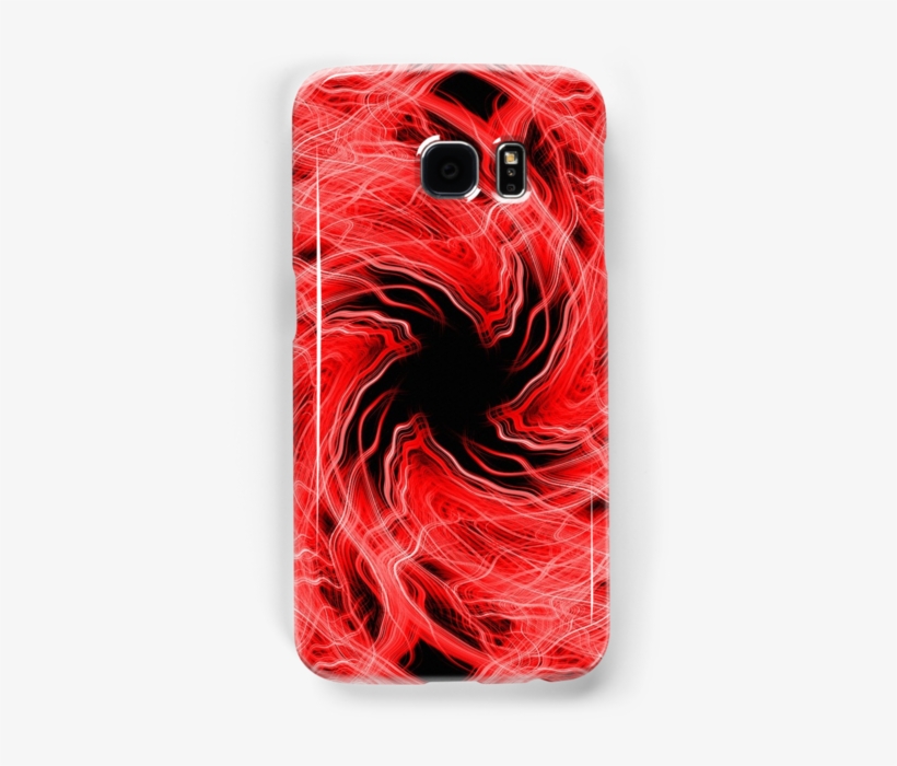 Spining Red Light Trails Pattern On A Black Background - Mobile Phone Case, transparent png download
