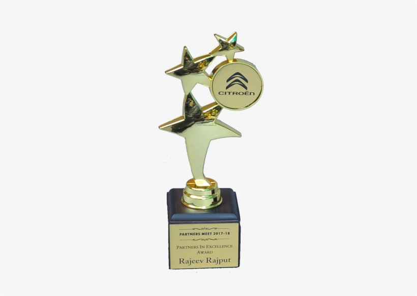 Veejay Gifters Brass Gold 3 Star Trophy - Gold, transparent png download