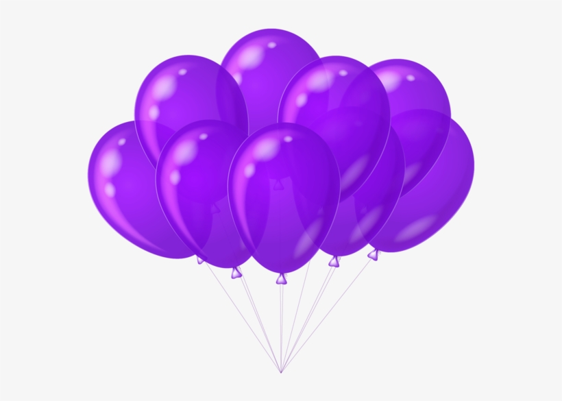 This Png Image - Purple Balloons Clip Art, transparent png download