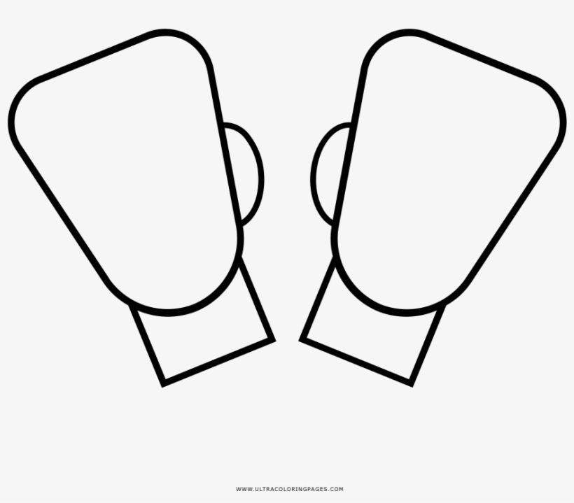 Dibujo De Guantes De Boxeo Para Colorear - Line Art, transparent png download