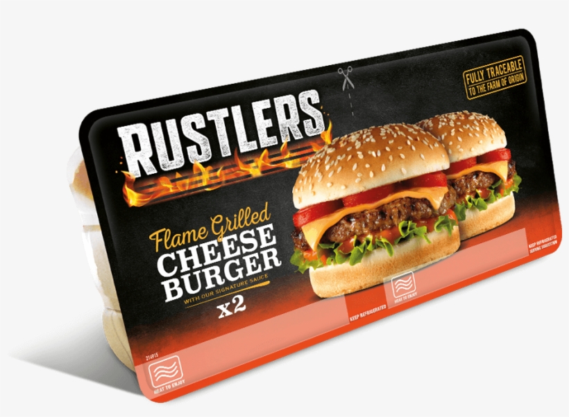 More Info - Rustlers The Flame Grilled Deluxe With Bacon, transparent png download