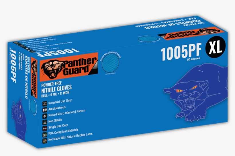Premium Powder-free Nitrile Disposable Gloves - Global Glove 675pf Panther Guard, Nitrile, Heavyweight,, transparent png download