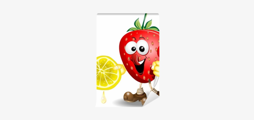 Fragola Cartoon Strawberry Vector Wall Mural • Pixers® - Strawberry Lemonade Cartoon, transparent png download