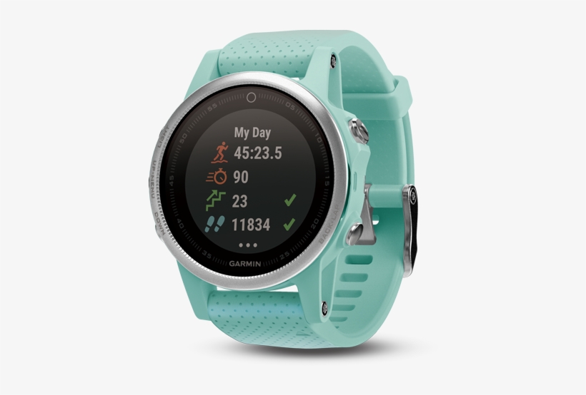 Frost Blue Tone Sapphire With Frost Blue Band - Garmin Fenix 5s Blue, transparent png download