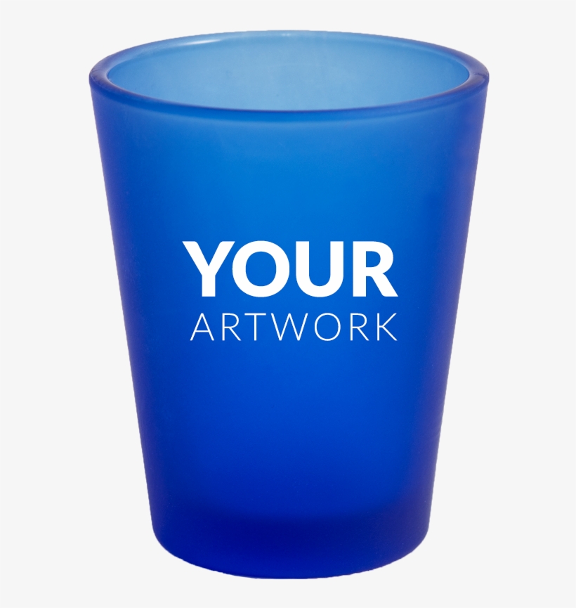 Customized Frosted Blue Shot Glass- - Plastic, transparent png download