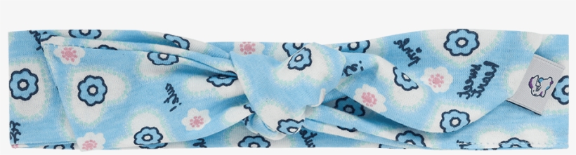 Faixa De Cabelo Infantil Azul Flores - Blue, transparent png download