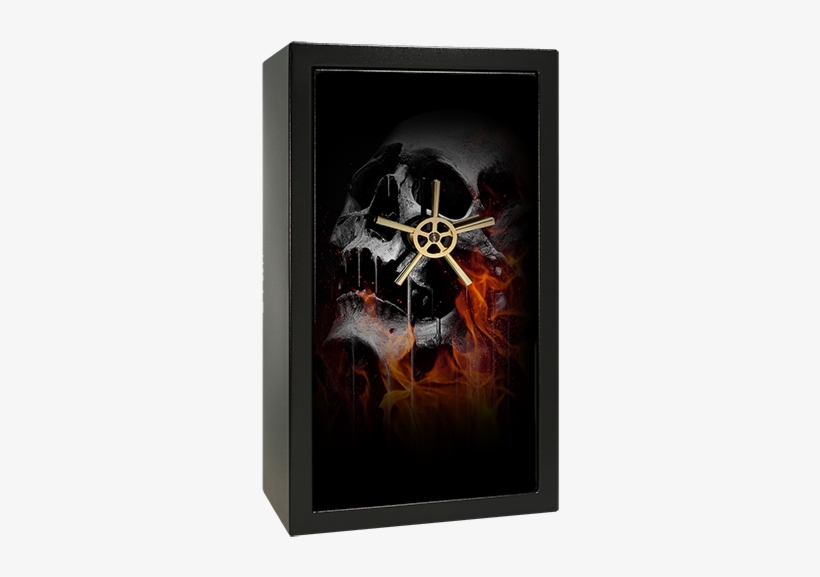 Melting Skull Small Gun Safe Decal - Skull Melting, transparent png download