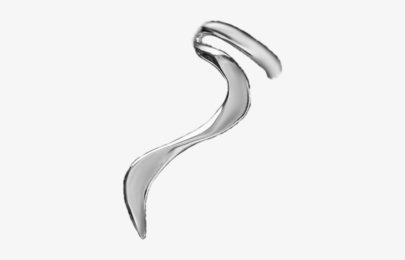 Small Flame Sterling Silver Ear Cuffs Earrings - Ear, transparent png download